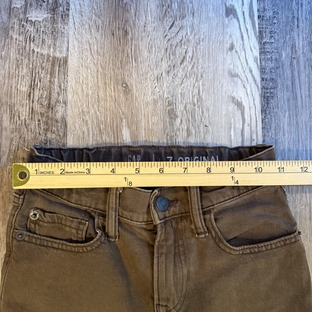Gap Kids Original Straight Leg‎ Brown Jeans Adjustable Waist Size 7